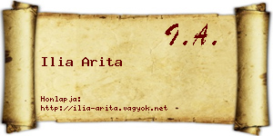 Ilia Arita névjegykártya
